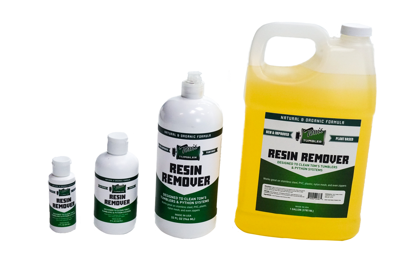 Toms Tumbler resin remover